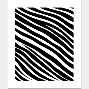 black and white zebra stripes animal print pattern Posters and Art